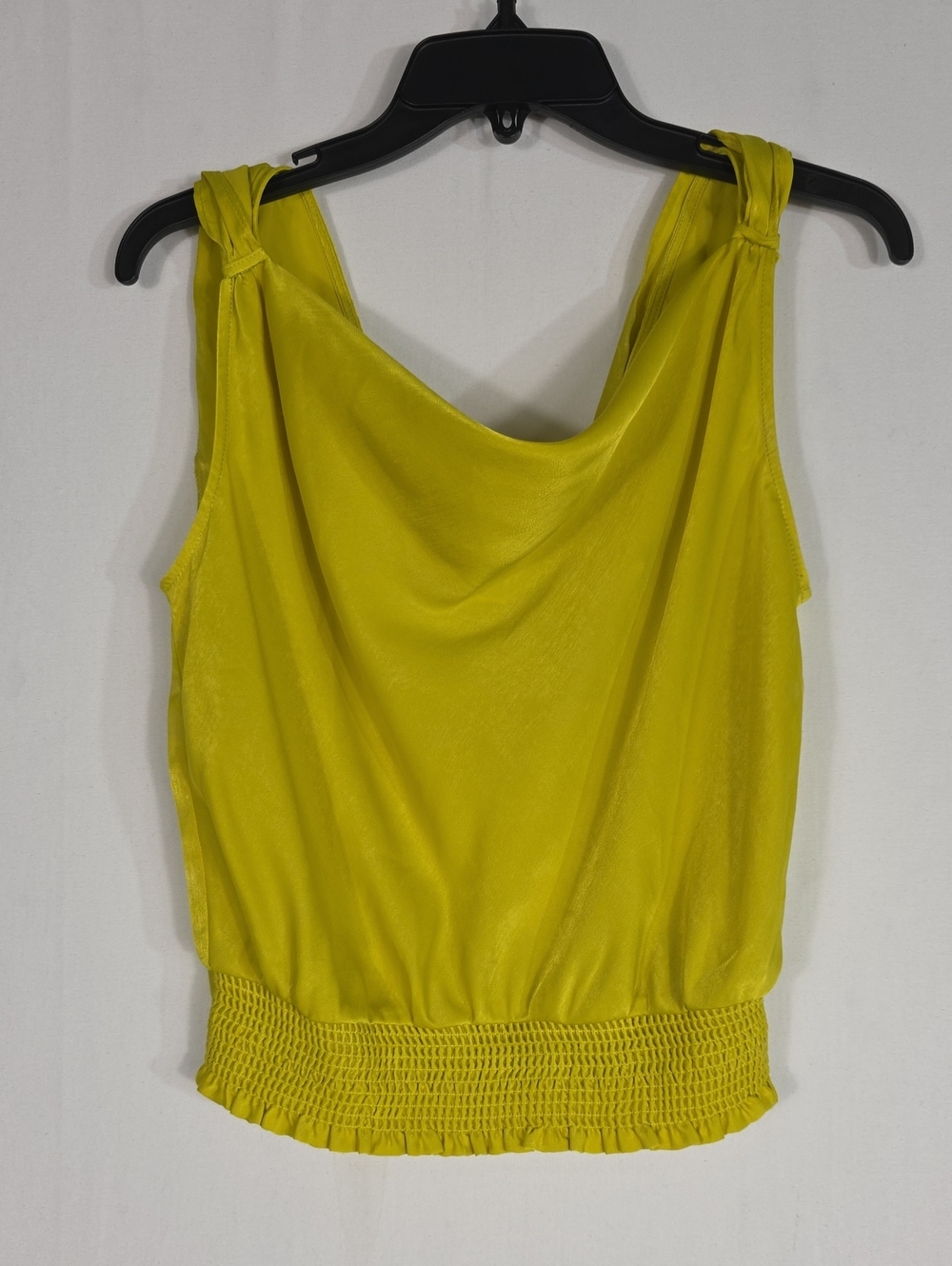 Anthropologie Maeve Satin cowl neck ties top